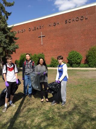 Archbishop O´Leary - Schoolyard Cleanup 2015 Archbishop O'Leary - Schoolyard Cleanup 2015